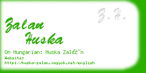 zalan huska business card